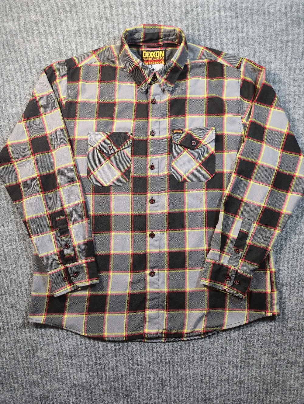 Dixxon x Hatebreed Under The Knife Flannel Shirt Mens XL Hardcore Band Plaid
